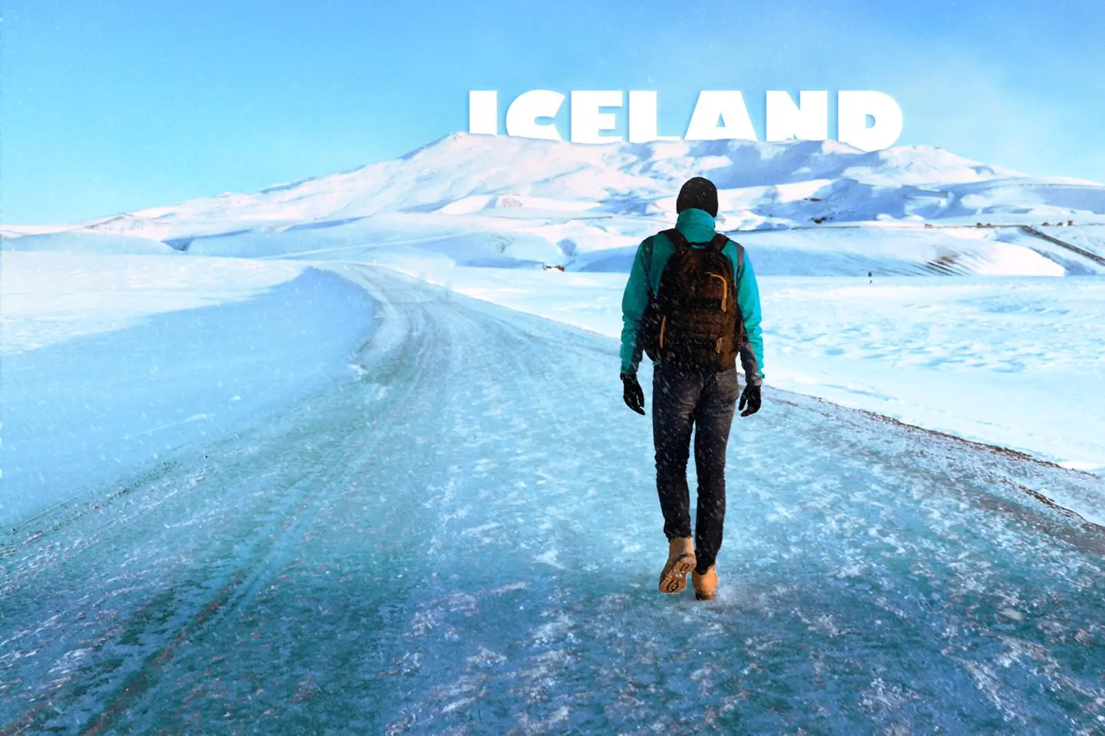 Zorza, wodospady i mgła